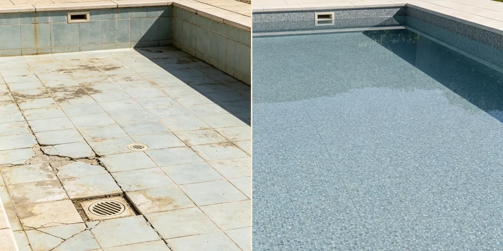Material Selection Guide for New Pool Build & Old Pool Renovation 2 DASHA old swimming pool
