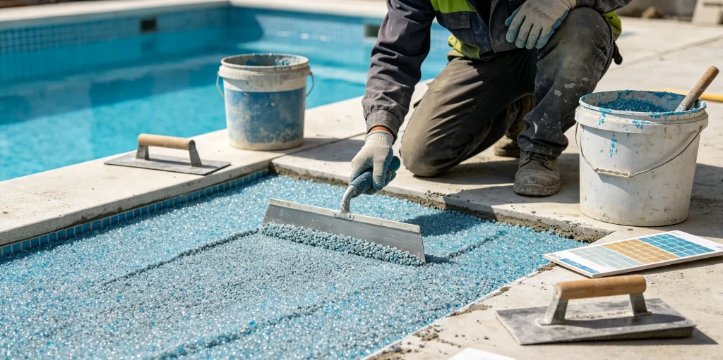 DASHA booth at international pool construction building material exhibition